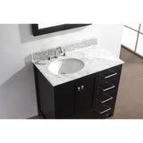 Virtu USA Caroline Avenue 36" Espresso Single Bathroom Vanity Set with Marble Top - GS-50036-WM - Bath Vanity Plus