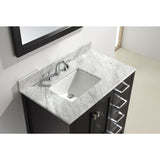 Virtu USA Caroline Avenue 36" Espresso Single Bathroom Vanity Set with Marble Top - GS-50036-WM - Bath Vanity Plus
