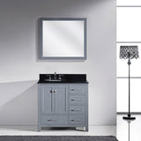 Virtu USA Caroline Avenue 36" Gray Single Bathroom Vanity Set with Granite Top - GS-50036-BG - Bath Vanity Plus
