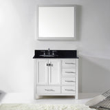 Virtu USA Caroline Avenue 36" White Single Bathroom Vanity Set with Granite Top - GS-50036-BG - Bath Vanity Plus