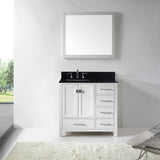 Virtu USA Caroline Avenue 36" White Single Bathroom Vanity Set with Granite Top - GS-50036-BG - Bath Vanity Plus
