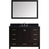Virtu USA Caroline Avenue 48" Espresso Single Bathroom Vanity Set with Granite Top - GS-50048-BG - Bath Vanity Plus