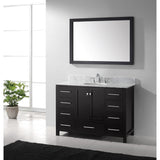 Virtu USA Caroline Avenue 48" Espresso Single Bathroom Vanity Set with Marble Top - GS-50048-WM - Bath Vanity Plus