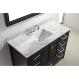 Virtu USA Caroline Avenue 48" Espresso Single Bathroom Vanity Set with Marble Top - GS-50048-WM - Bath Vanity Plus