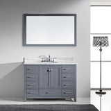 Virtu USA Caroline Avenue 48" Gray Single Bathroom Vanity Set with Marble Top - GS-50048-WM - Bath Vanity Plus