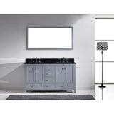 Virtu USA Caroline Avenue 60" Gray Double Bathroom Vanity Set with Granite Top - GD-50060-BG - Bath Vanity Plus