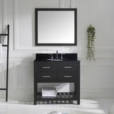 Virtu USA Caroline Estate 36" Espresso Single Bathroom Vanity Set with Granite Top - MS-2236-BG-ES - Bath Vanity Plus