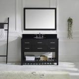 Virtu USA Caroline Estate 48" Espresso Single Bathroom Vanity Set with Granite Top - MS-2248-BG-ES - Bath Vanity Plus