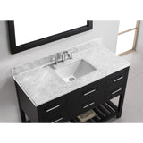 Virtu USA Caroline Estate 48" Espresso Single Bathroom Vanity Set with Marble Top - MS-2248-WM-ES - Bath Vanity Plus