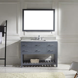 Virtu USA Caroline Estate 48" Gray Single Bathroom Vanity Set with Marble Top - MS-2248-WM-GR - Bath Vanity Plus