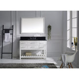 Virtu USA Caroline Estate 48" White Single Bathroom Vanity Set with Granite Top - MS-2248-BG-WH - Bath Vanity Plus