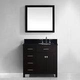 Virtu USA Caroline Parkway 36" Espresso Single Bathroom Vanity Set (Left or Right Side Drawers) - MS-2136-BG - Bath Vanity Plus