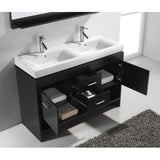 Virtu USA Gloria 48" Espresso Double Bathroom Vanity Set - MD-423-ES - Bath Vanity Plus