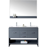 Virtu USA Gloria 48" Gray Double Bathroom Vanity Set - MD-423-GR - Bath Vanity Plus