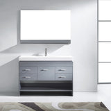 Virtu USA Gloria 48" Gray Single Bathroom Vanity Set - MS-575-C-GR - Bath Vanity Plus