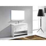 Virtu USA Gloria 48" White Single Bathroom Vanity Set - MS-575-C-WH - Bath Vanity Plus