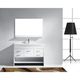 Virtu USA Gloria 48" White Single Bathroom Vanity Set - MS-575-C-WH - Bath Vanity Plus
