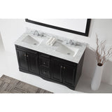 Virtu USA Talisa 60" Espresso Double Bathroom Vanity Set - ED-25060-WM-ES - Bath Vanity Plus