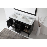 Virtu USA Talisa 60" Espresso Double Bathroom Vanity Set - ED-25060-WM-ES - Bath Vanity Plus