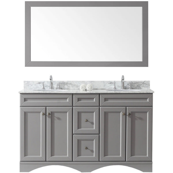 Virtu USA Talisa 60" Gray Double Bathroom Vanity Set - ED-25060-WM-GR - Bath Vanity Plus