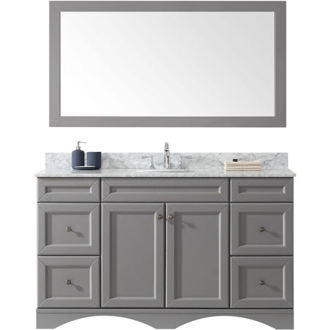 Virtu USA Talisa 60" Gray Single Bathroom Vanity Set - ES-25060-WM-GR - Bath Vanity Plus