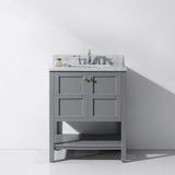Virtu USA Winterfell 30" Gray Single Bathroom Vanity Set - ES-30030-WM-GR - Bath Vanity Plus