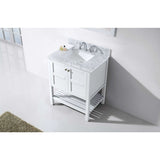 Virtu USA Winterfell 30" White Single Bathroom Vanity Set - ES-30030-WM-WH - Bath Vanity Plus