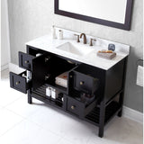 Virtu USA Winterfell 48" Espresso Single Bathroom Vanity Set with Marble Top - ES-30048-WM-ES - Bath Vanity Plus