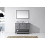 Virtu USA Winterfell 48" Gray Single Bathroom Vanity Set with Marble Top - ES-30048-WM-GR - Bath Vanity Plus