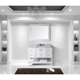 Virtu USA Winterfell 48" White Single Bathroom Vanity Set with Marble Top - ES-30048-WM-WH - Bath Vanity Plus